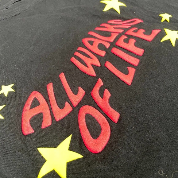 Urban Necessities Shirt Mens Large Black Puff Print Graphics TwoJsKicks Aliens - Picture 6 of 11